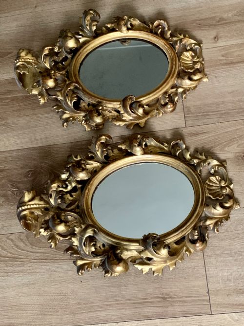 PAIR OF ITALIAN FLORENTINE CARVED GILTWOOD MIRRORS C1870 - ADDITIONAL PHOTO 7