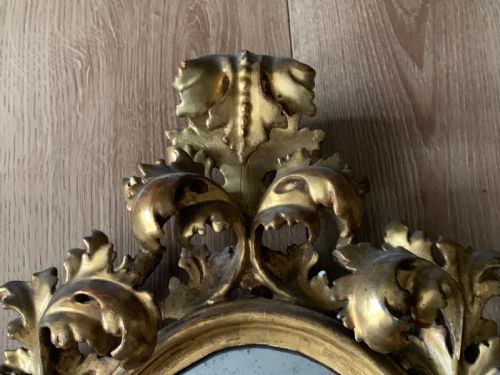 PAIR OF ITALIAN FLORENTINE CARVED GILTWOOD MIRRORS C1870 - ADDITIONAL PHOTO 8