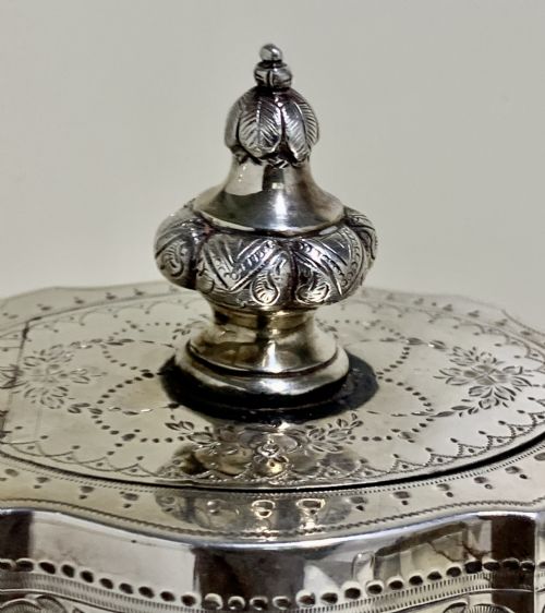 1873 A HIGHLY ENGRAVED VICTORIAN STERLING SILVER TEA COFFEE SERVICE - ADDITIONAL PHOTO 6