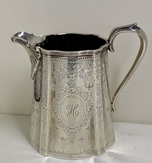 1873 A HIGHLY ENGRAVED VICTORIAN STERLING SILVER TEA COFFEE SERVICE - ADDITIONAL PHOTO 9