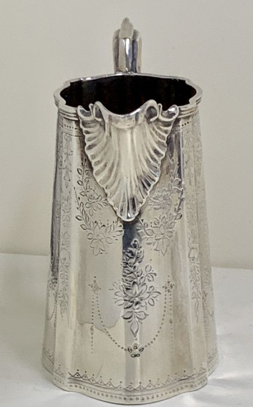 1873 A HIGHLY ENGRAVED VICTORIAN STERLING SILVER TEA COFFEE SERVICE - ADDITIONAL PHOTO 11