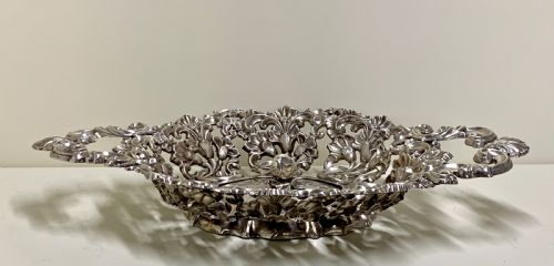 ANTIQUE SILVER BOWL BASKET ALT WIEN VIENNA AUSTRIA 1864 - ADDITIONAL PHOTO 7