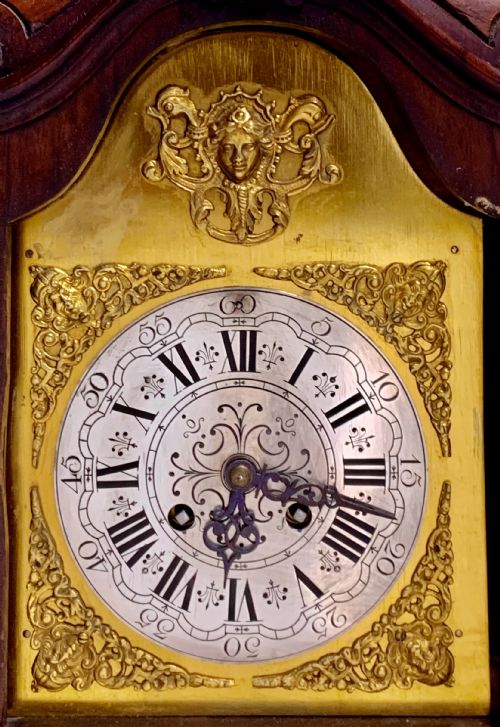 A LARGE FRENCH BRASS INLAID MAHOGANY PLANCHON A PARIS MANTEL CLOCK - ADDITIONAL PHOTO 17