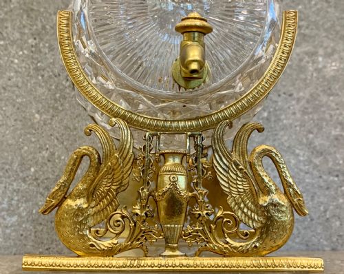 A CHARLES X GILT BRONZEMOUNTED GLASS SPIRIT SCENT BARREL ON A STAND CIRCA 1830 - ADDITIONAL PHOTO 9