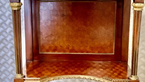 A FRENCH ORMOLUMOUNTED MAHOGANY AND PARQUETRY VITRINEONSTAND - ADDITIONAL PHOTO 14