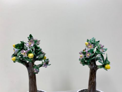 RARE PAIR MEISSEN MARCOLINI LEMON TREES IN TUBS CIRCA 1790 PORCELAIN - ADDITIONAL PHOTO 10