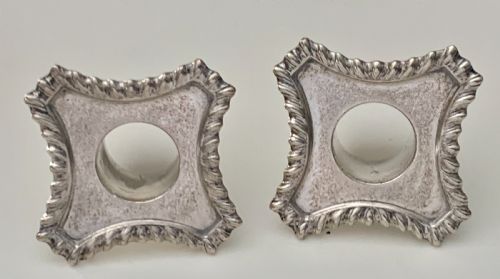 ANTIQUE EDWARDIAN STERLING SILVER CORINTHIAN COLUMN CANDLESTICKS 1916 - ADDITIONAL PHOTO 1