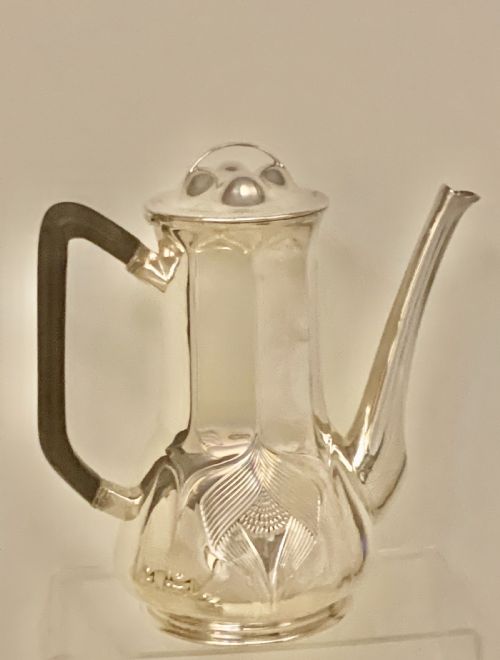 RARE SUPERB ORIVIT STERLING SILVER ART NOUVEAU COFFEE AND TEA SERVICE COLOGNE GERMANY - ADDITIONAL PHOTO 4