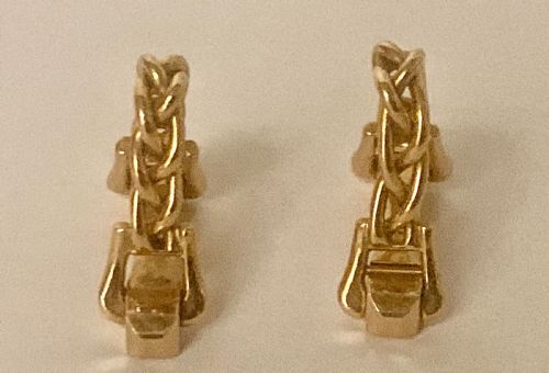SUPERB PAIR HERMES PARIS MID CENTURY STIRRUP CUFFLINKS 18CT GOLD CIRCA 1965 - ADDITIONAL PHOTO 3
