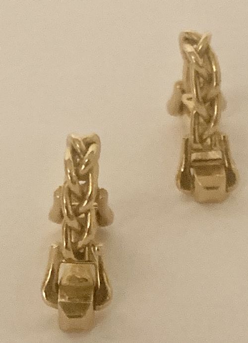 SUPERB PAIR HERMES PARIS MID CENTURY STIRRUP CUFFLINKS 18CT GOLD CIRCA 1965 - ADDITIONAL PHOTO 5