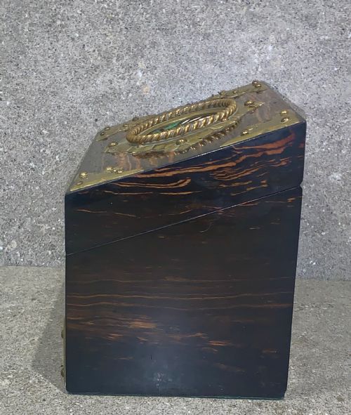 A FINE VICTORIAN COROMANDEL BRASS BOUND PIETRA DURA STATIONARY BOX BY CG HOPE HASTINGS - ADDITIONAL PHOTO 3