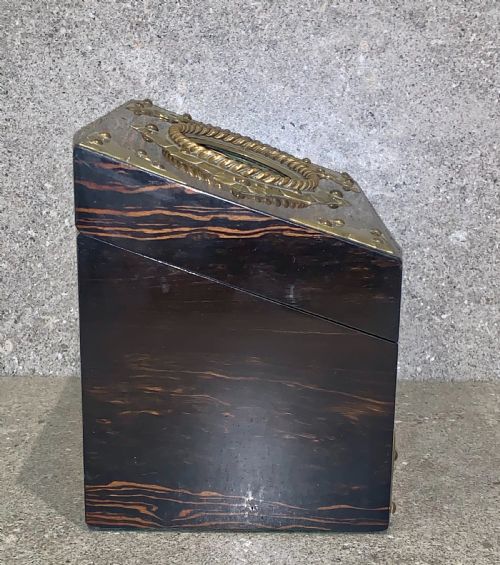 A FINE VICTORIAN COROMANDEL BRASS BOUND PIETRA DURA STATIONARY BOX BY CG HOPE HASTINGS - ADDITIONAL PHOTO 5