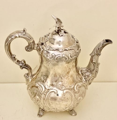 VICTORIAN STERLING SILVER TEA AND COFFEE SERVICE A B SAVORY SONS WILLIAM SMILEY - ADDITIONAL PHOTO 6