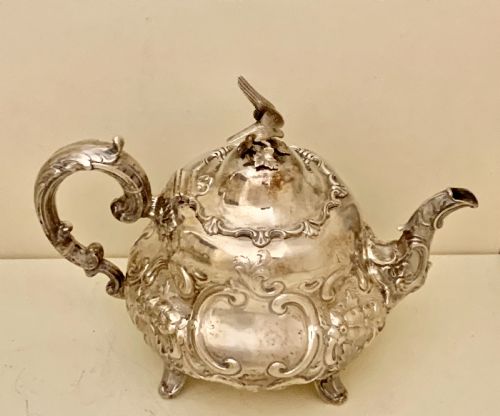 VICTORIAN STERLING SILVER TEA AND COFFEE SERVICE A B SAVORY SONS WILLIAM SMILEY - ADDITIONAL PHOTO 8