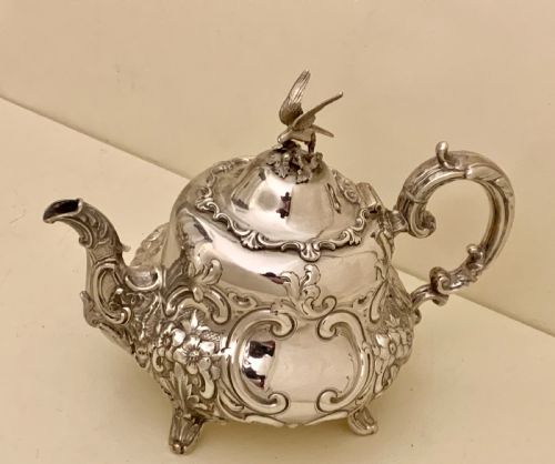 VICTORIAN STERLING SILVER TEA AND COFFEE SERVICE A B SAVORY SONS WILLIAM SMILEY - ADDITIONAL PHOTO 11