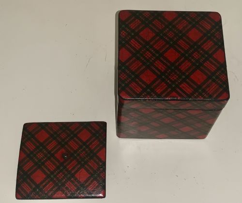 ANTIQUE SCOTTISH STUART TARTANWARE TEA CADDY CIRCA 1860 - ADDITIONAL PHOTO 7