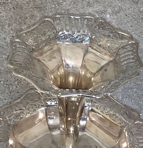 EDWARDIAN JAMES DIXON SONS STERLING SILVER PIERCED CENTREPIECE 1907 - ADDITIONAL PHOTO 3