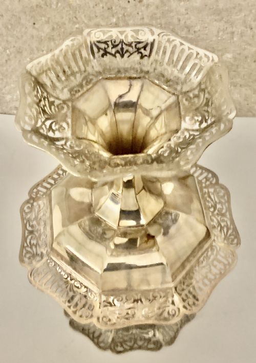 EDWARDIAN JAMES DIXON SONS STERLING SILVER PIERCED CENTREPIECE 1907 - ADDITIONAL PHOTO 9