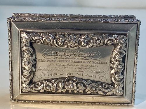 GEORGIAN SOLID STERLING SILVER TABLE SNUFF BOX - ADDITIONAL PHOTO 10