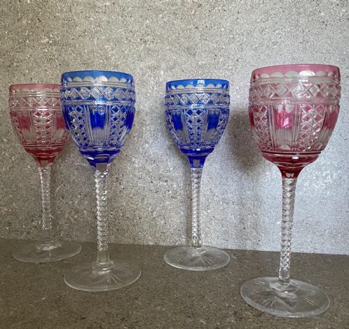 A SUPERB QUALITY CUT CRYSTAL WINE GLASSES SET OF 6 - ADDITIONAL PHOTO 6
