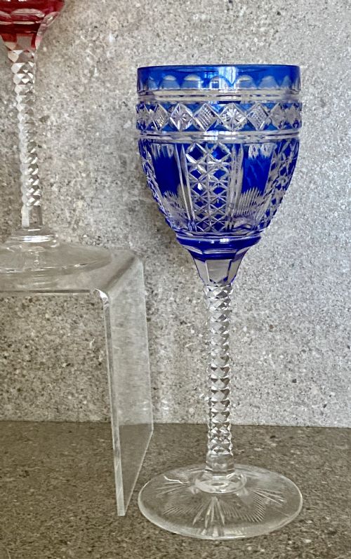 A SUPERB QUALITY CUT CRYSTAL WINE GLASSES SET OF 6 - ADDITIONAL PHOTO 9