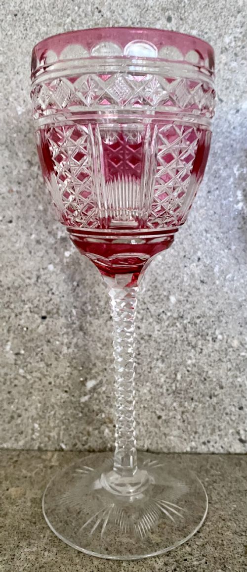 A SUPERB QUALITY CUT CRYSTAL WINE GLASSES SET OF 6 - ADDITIONAL PHOTO 10