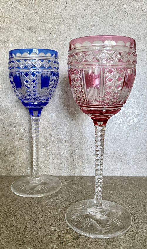 A SUPERB QUALITY CUT CRYSTAL WINE GLASSES SET OF 6 - ADDITIONAL PHOTO 12