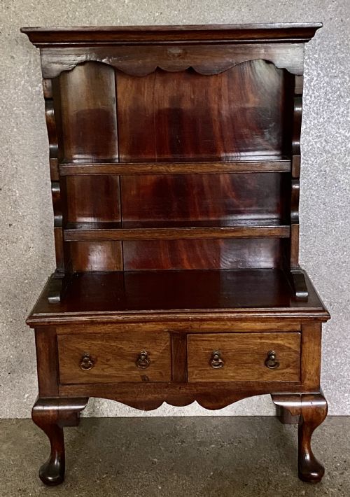 ANTIQUE VICTORIAN MAHOGANY VENEERED MINIATURE DRESSER APPRENTICE PIECE - ADDITIONAL PHOTO 1