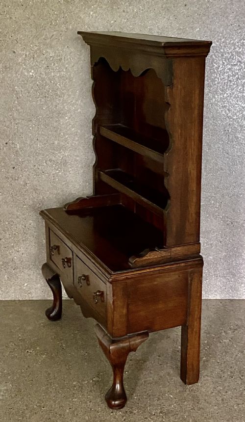 ANTIQUE VICTORIAN MAHOGANY VENEERED MINIATURE DRESSER APPRENTICE PIECE - ADDITIONAL PHOTO 3
