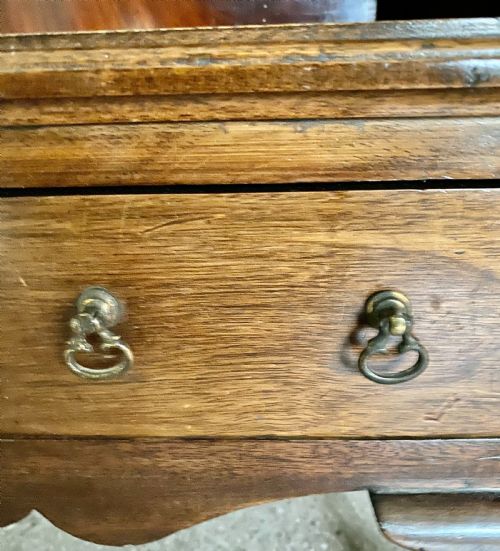 ANTIQUE VICTORIAN MAHOGANY VENEERED MINIATURE DRESSER APPRENTICE PIECE - ADDITIONAL PHOTO 4