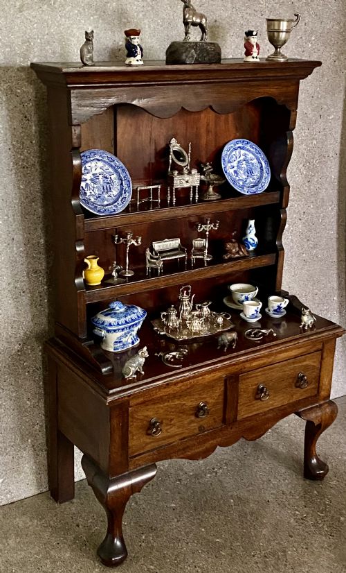 ANTIQUE VICTORIAN MAHOGANY VENEERED MINIATURE DRESSER APPRENTICE PIECE - ADDITIONAL PHOTO 6