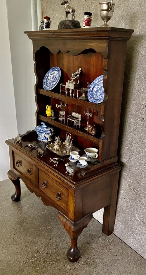 ANTIQUE VICTORIAN MAHOGANY VENEERED MINIATURE DRESSER APPRENTICE PIECE - ADDITIONAL PHOTO 7