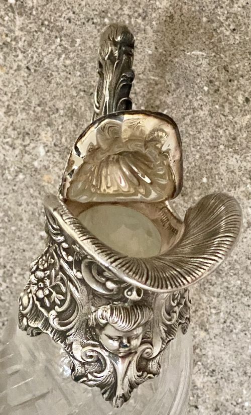 ANTIQUE STERLING SILVER GLASS CLARET JUG TOPAZIO PORTUGAL - ADDITIONAL PHOTO 14