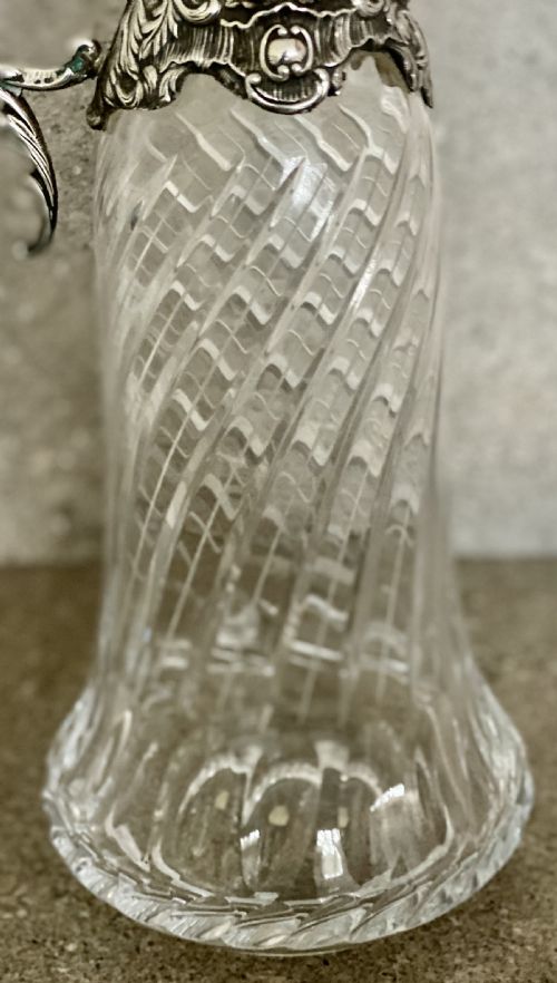 ANTIQUE STERLING SILVER GLASS CLARET JUG TOPAZIO PORTUGAL - ADDITIONAL PHOTO 17