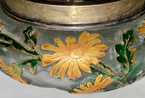 A SUPERB DAUM CAMEO GLASS BOWL WITH SILVER COVER - ADDITIONAL PHOTO 2