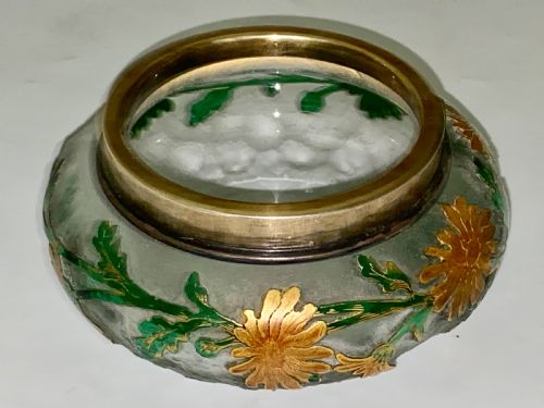 A SUPERB DAUM CAMEO GLASS BOWL WITH SILVER COVER - ADDITIONAL PHOTO 6