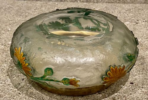 A SUPERB DAUM CAMEO GLASS BOWL WITH SILVER COVER - ADDITIONAL PHOTO 12