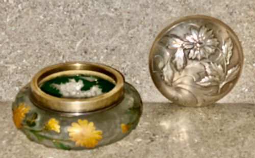 A SUPERB DAUM CAMEO GLASS BOWL WITH SILVER COVER - ADDITIONAL PHOTO 13
