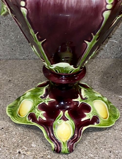 PAIR OF LARGE MAJOLICA VASES BY JULIUS DRESSLER AUSTRIA CIRCA 1885 - ADDITIONAL PHOTO 4