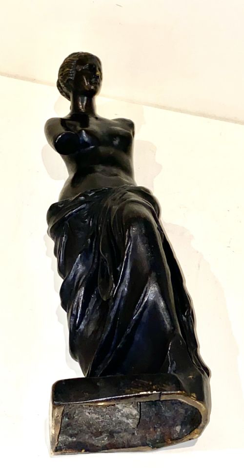 A FRENCH 19TH CENTURY BRONZE FIGURE OF VENUS DE MILO - ADDITIONAL PHOTO 6