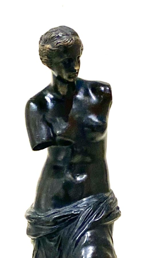 A FRENCH 19TH CENTURY BRONZE FIGURE OF VENUS DE MILO - ADDITIONAL PHOTO 7