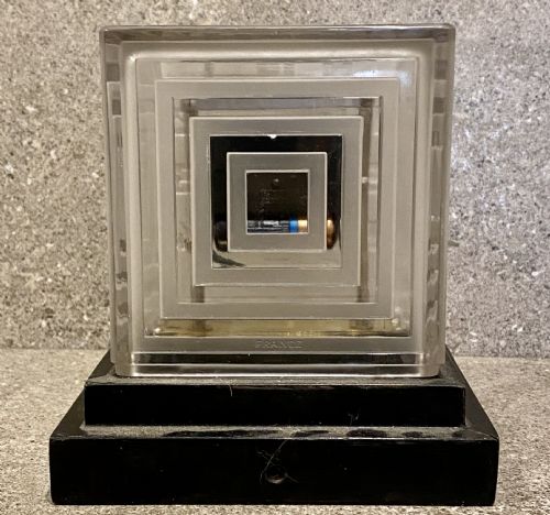 RARE ART DECO BULLE GLASS CLOCK SIGNED PMFAVRE 1930S - ADDITIONAL PHOTO 5