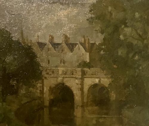 PETER GREENHAM 1909 1992 BRITISH MAGDALENE BRIDGE OXFORD OIL ON BOARD - ADDITIONAL PHOTO 4