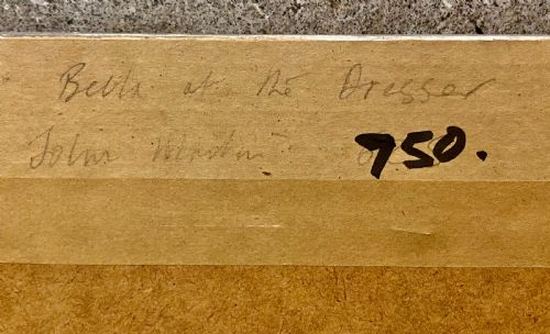 JOHN MARTIN 1957 RBA IMPRESSIONIST NUDE OIL PAINTING SIGNED BELLA AT THE DRESSER - ADDITIONAL PHOTO 12