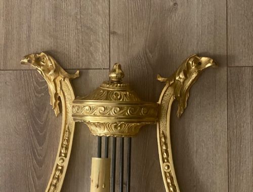 A HUGE IMPRESSIVE PAIR OF 19TH CENTURY FRENCH GILT BRONZE WALL SCONCES 28 - ADDITIONAL PHOTO 18