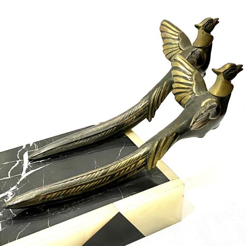 PAUL JORIS ART DECO BRONZE OF A WOMAN AND BIRDS - ADDITIONAL PHOTO 6