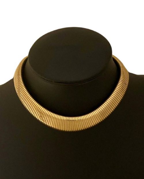 A VINTAGE MID CENTURY ITALIAN TUBOGAS 14K GOLD NECKLACE - ADDITIONAL PHOTO 9