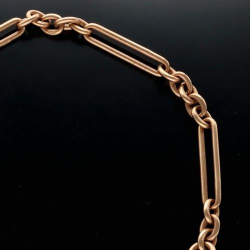 ANTIQUE VICTORIAN ROSE GOLD ALBERT WATCH TROMBONE CHAIN W H WILMOT BHAM 395GR - ADDITIONAL PHOTO 4