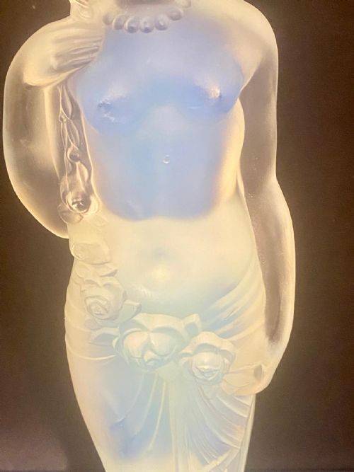 A LARGE ART DECO GLASS FIGURE CARYATID BY MARIUS ERNEST SABINO 18781961 FRANCE - ADDITIONAL PHOTO 4