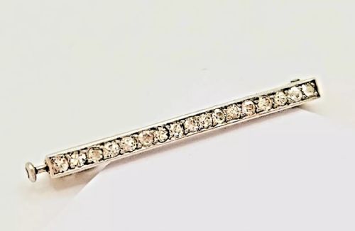 a signed cartier paris art deco platinum diamond pin brooch circa 1920s - CATEGORY: ANTIQUE JEWELLERY - DATED 19TH CENTURY